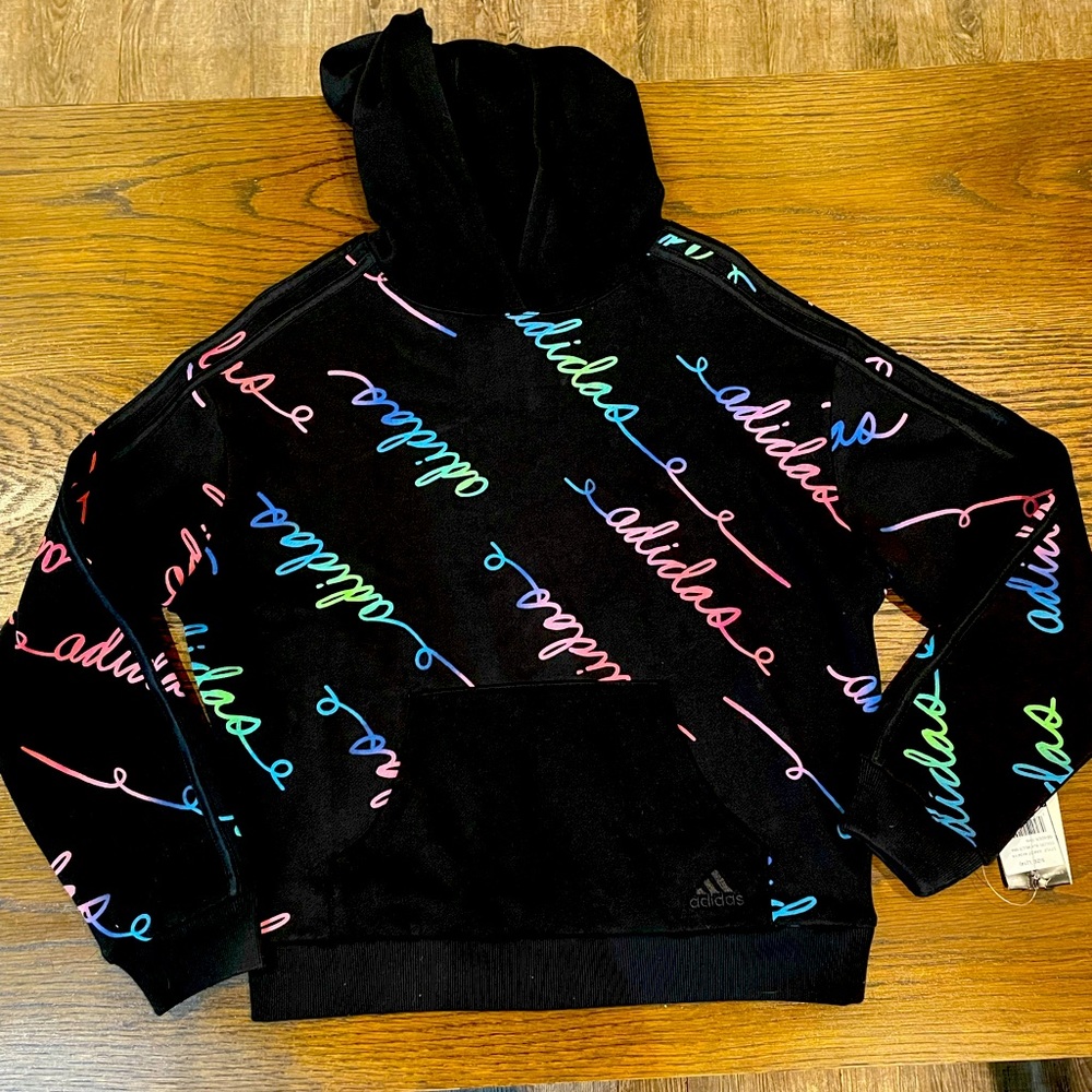 Girl’s size 14 Adidas hooded sweatshirt.